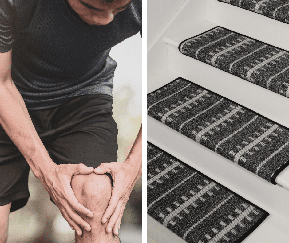 Featured image for “Benefits of Carpet Stair Treads to Reduce Knee Pain”