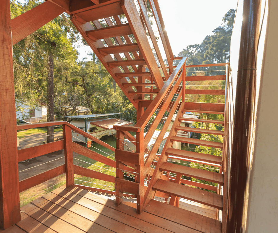 Featured image for “Outdoor Floating Wood Stairs”